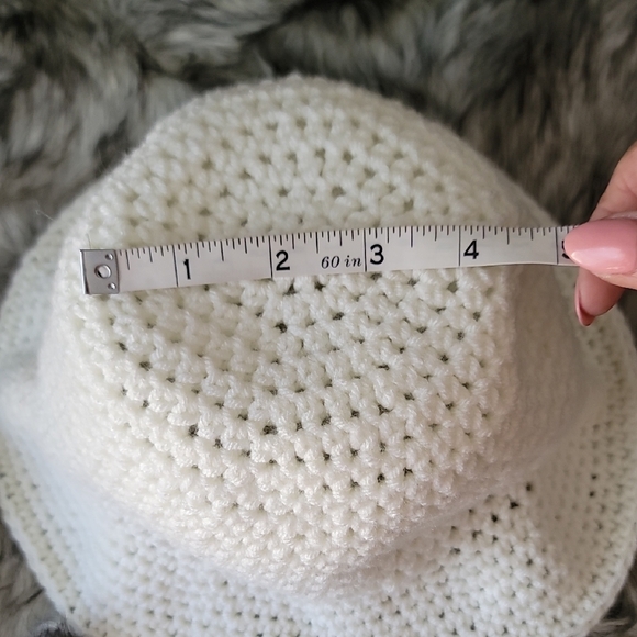 Chic Cream Crochet Bucket Hat - Picture 15 of 15
